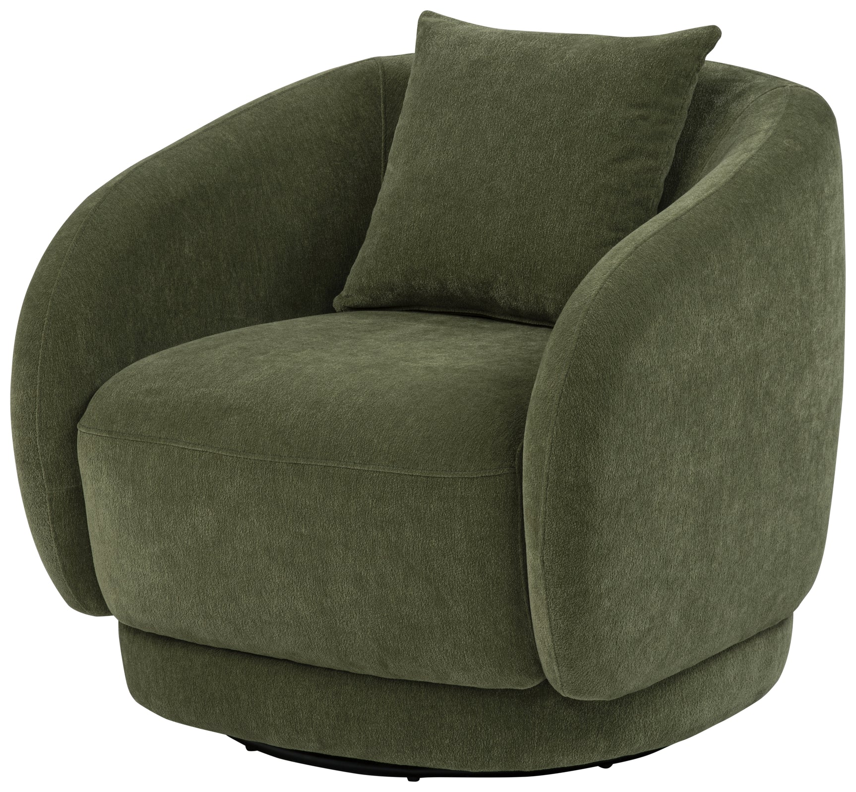 Arnaud Green Chenille Upholstered Swivel Accent Chair - Ornate Home