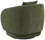 Arnaud Green Chenille Upholstered Swivel Accent Chair - Ornate Home