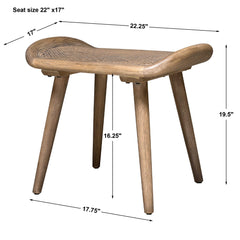 Arne Woodtone Scandinavian Small Bench - Ornate Home