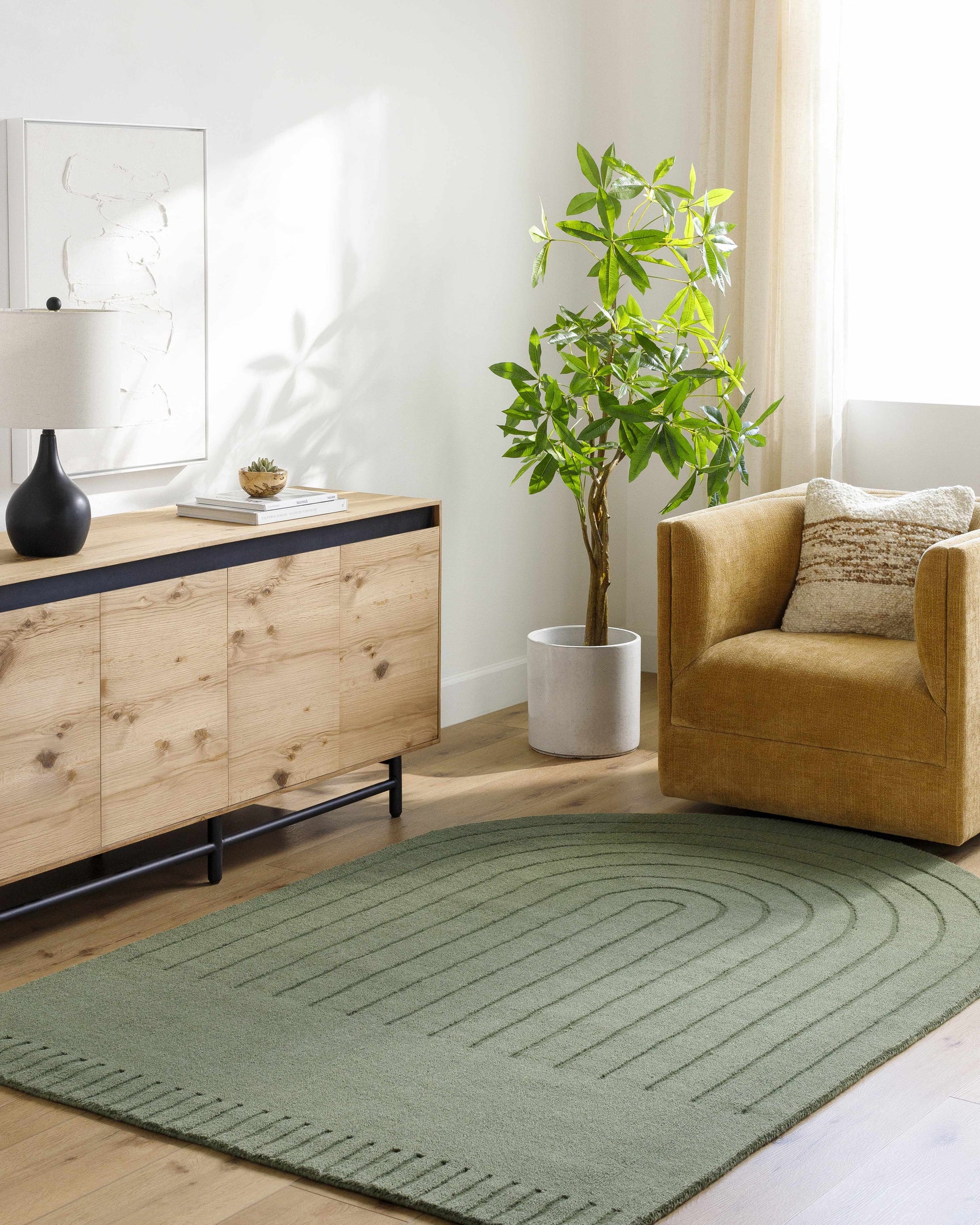 Arnona Green Area Rug - Ornate Home