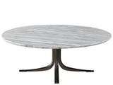 Aro Calacatta Marble/Satin Bronze Cocktail Table - Ornate Home