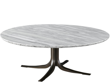 Aro Calacatta Marble/Satin Bronze Cocktail Table - Ornate Home