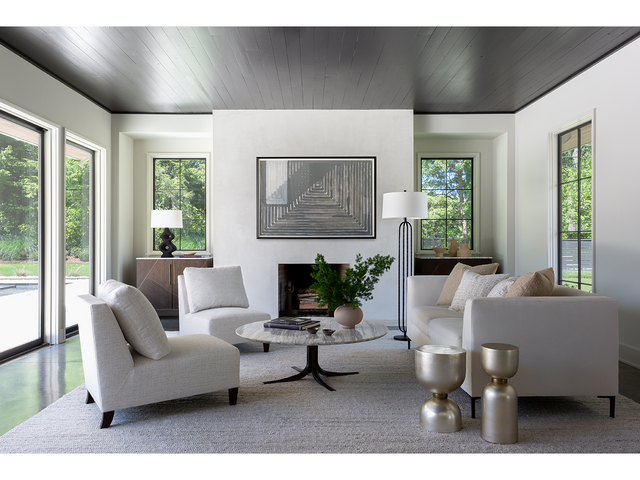 Aro Calacatta Marble/Satin Bronze Cocktail Table - Ornate Home