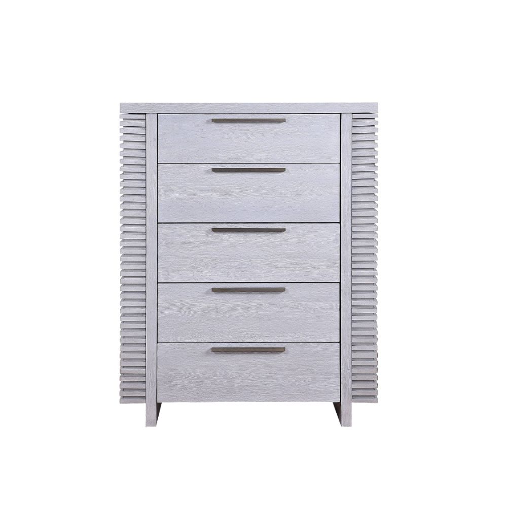 Aromas White Oak Chest w/ Side Storage - Ornate Home
