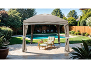 Arosa Beige Outdoor Pop-Up Canopy X 10' - Ornate Home