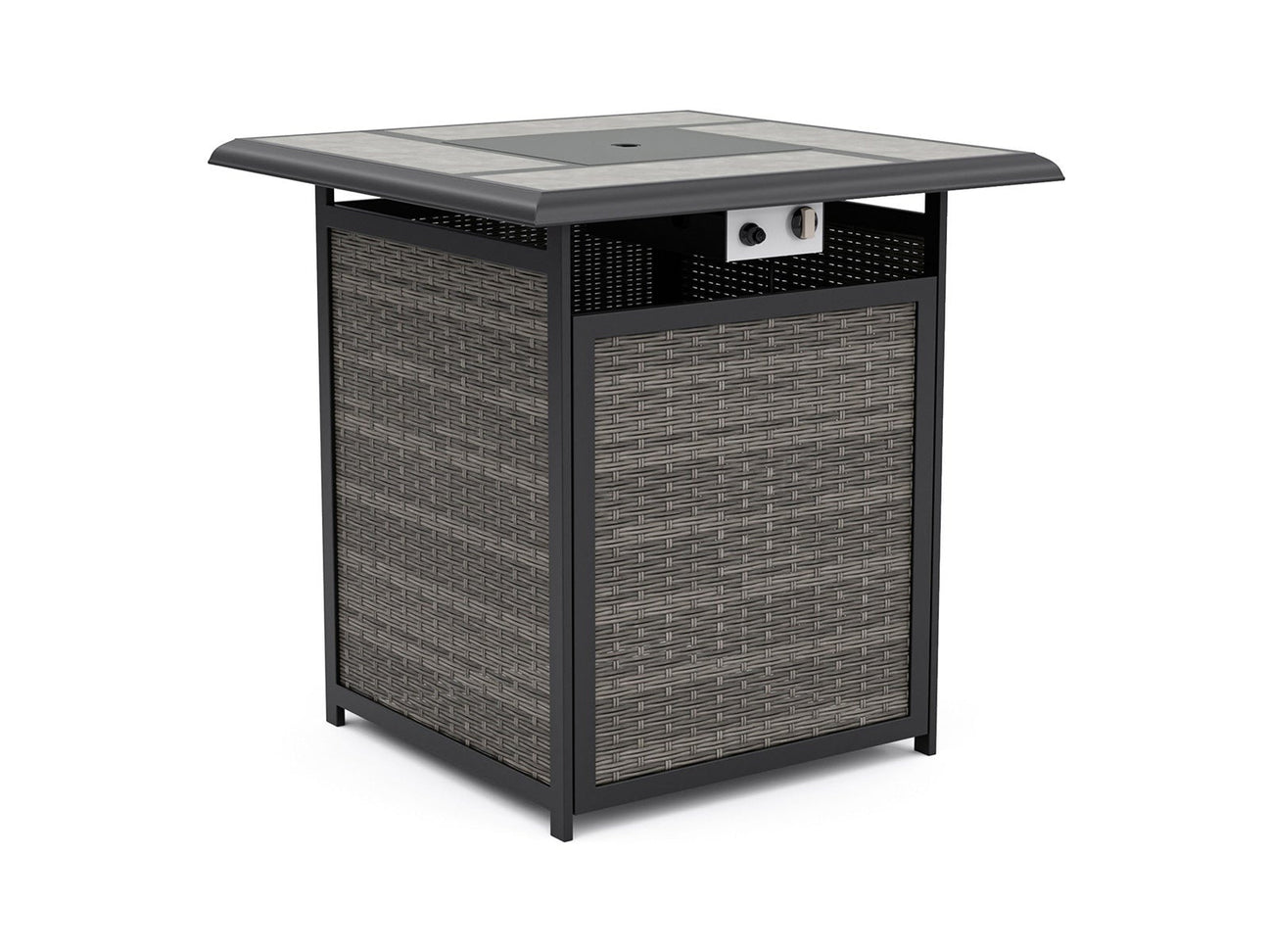Arosa Black/Gray Outdoor Counter Height Table - Ornate Home