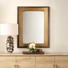 Around The Bend Golden Bronze Mirror - Ornate Home