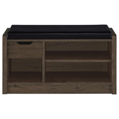 Arrington Smoked Oak Storage Bench - Ornate Home