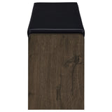 Arrington Smoked Oak Storage Bench - Ornate Home