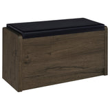 Arrington Smoked Oak Storage Bench - Ornate Home