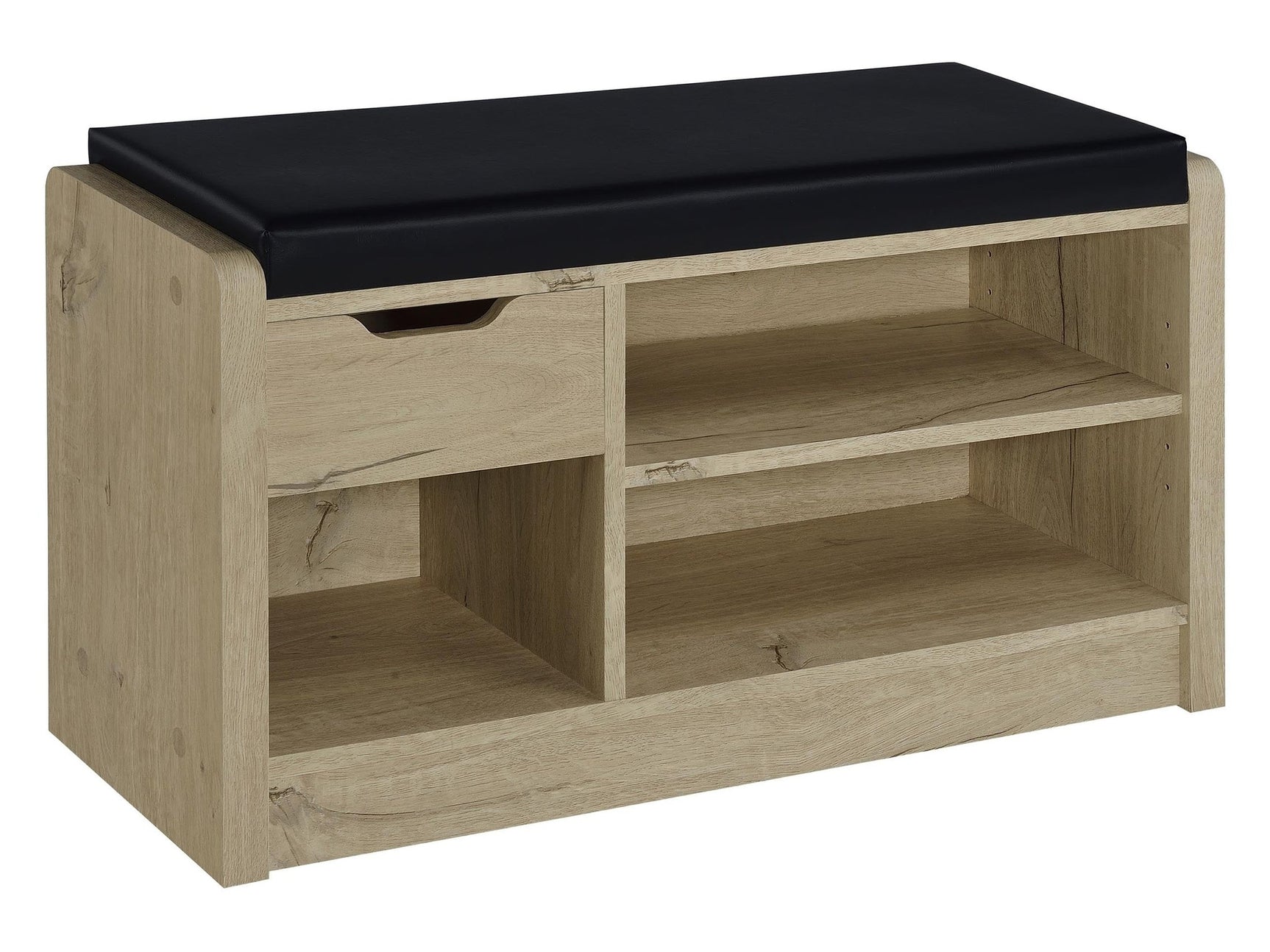 Arrington White Oak Storage Bench - Ornate Home