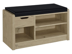 Arrington White Oak Storage Bench - Ornate Home