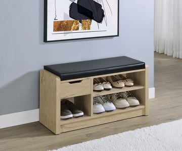 Arrington White Oak Storage Bench - Ornate Home