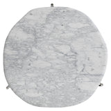 Arris Arabescato Marble/Polished Stainless Steel Cocktail Table - Ornate Home