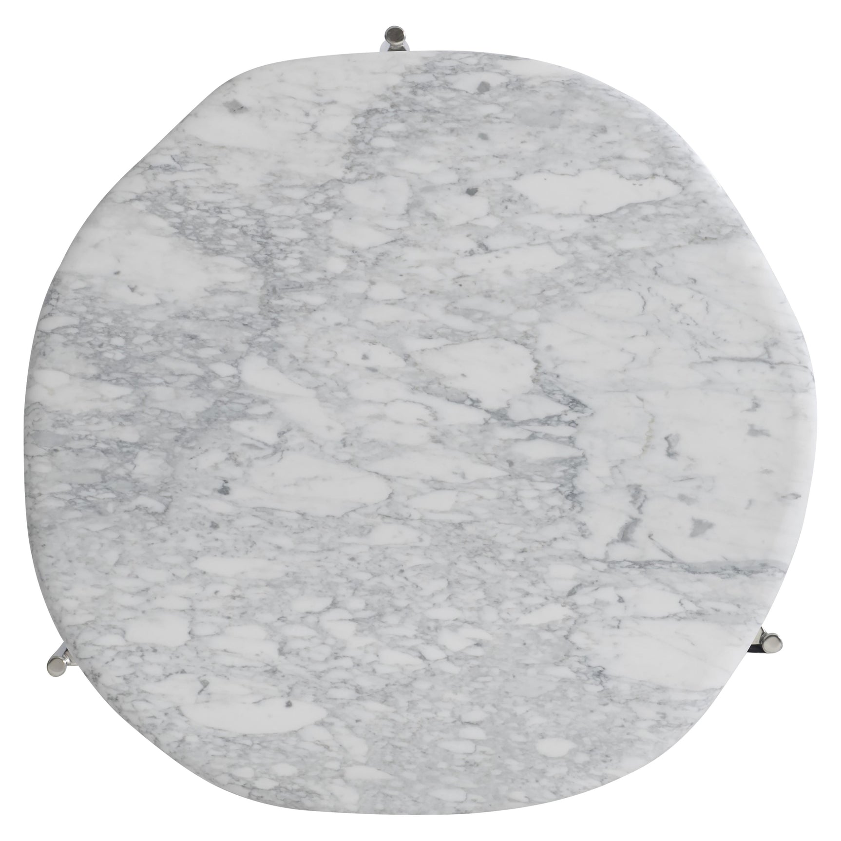 Arris Arabescato Marble/Polished Stainless Steel Cocktail Table - Ornate Home