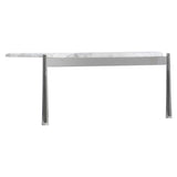 Arris Arabescato Marble/Polished Stainless Steel Cocktail Table - Ornate Home