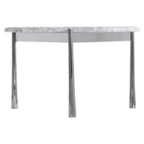 Arris Arabescato Marble/Polished Stainless Steel Cocktail Table - Ornate Home