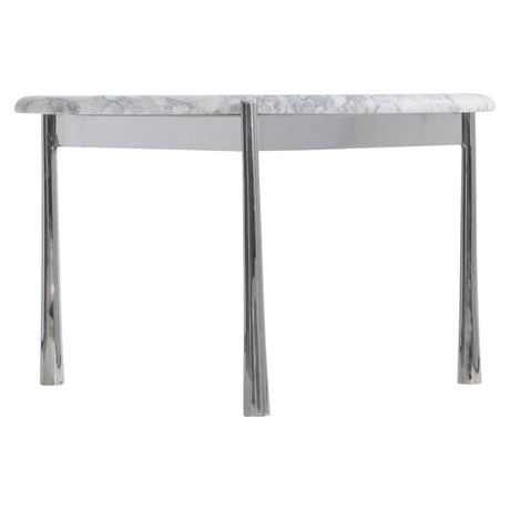Arris Arabescato Marble/Polished Stainless Steel Cocktail Table - Ornate Home