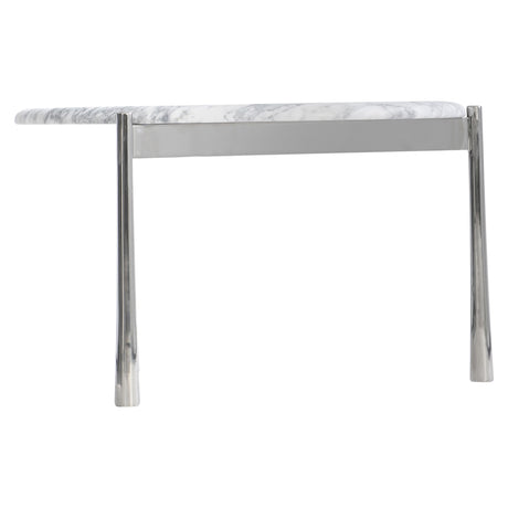 Arris Arabescato Marble/Polished Stainless Steel Cocktail Table - Ornate Home