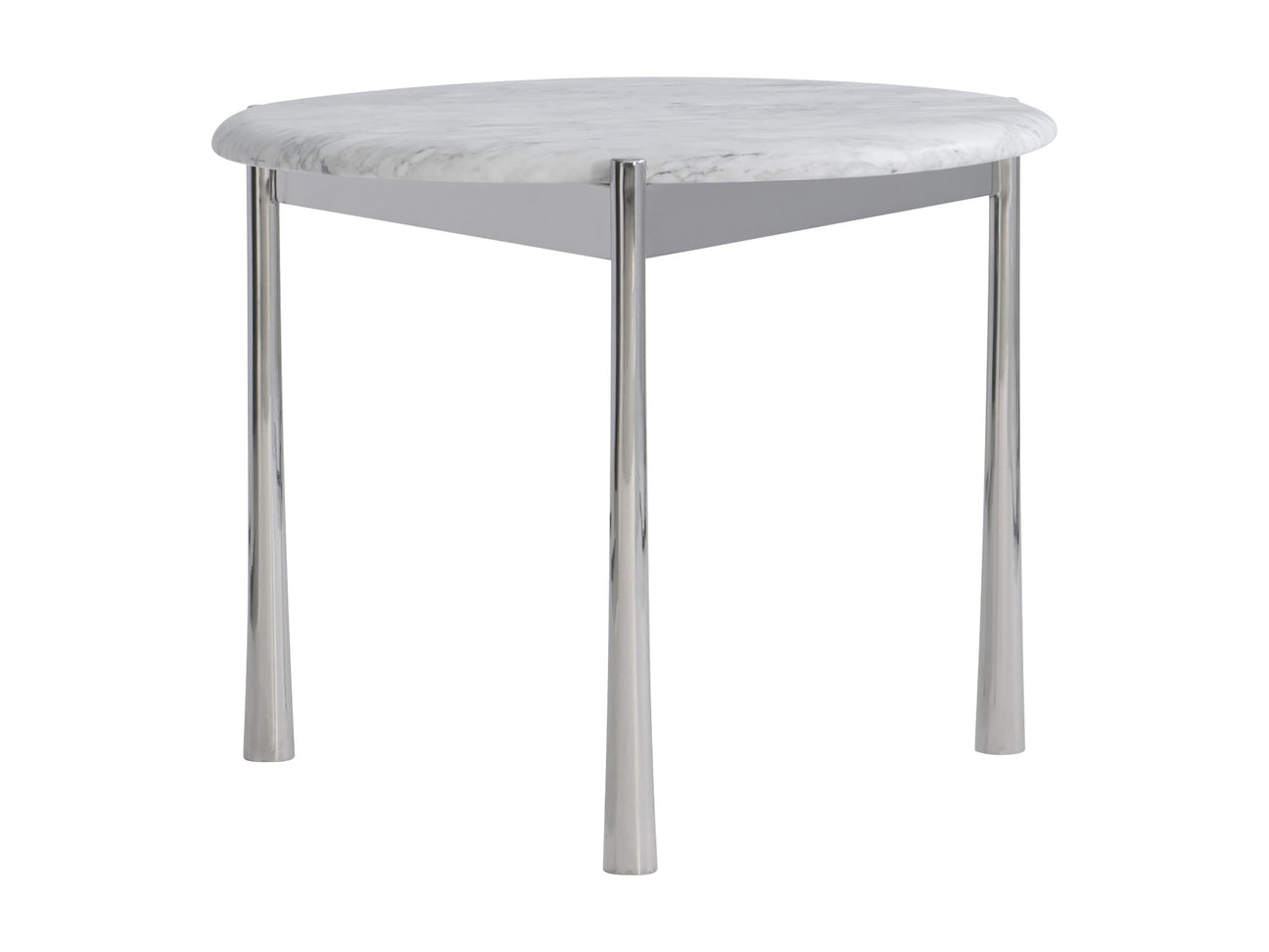 Arris Arabescato/Polished Stainless Steel Side Table - Ornate Home