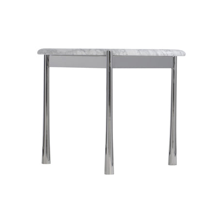 Arris Arabescato/Polished Stainless Steel Side Table - Ornate Home