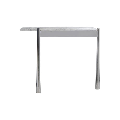 Arris Arabescato/Polished Stainless Steel Side Table - Ornate Home