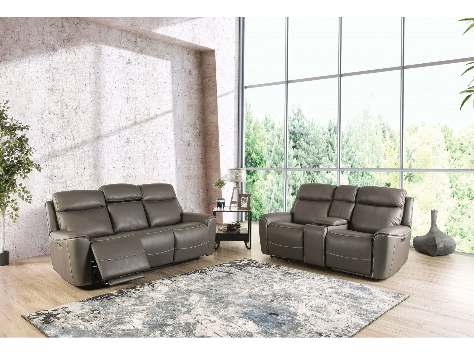 Artemia Gray Power Reclining Sofa & Loveseat - Ornate Home