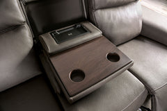Artemia Gray Power Reclining Sofa & Loveseat - Ornate Home