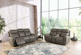 Artemia Gray Power Reclining Sofa - Ornate Home