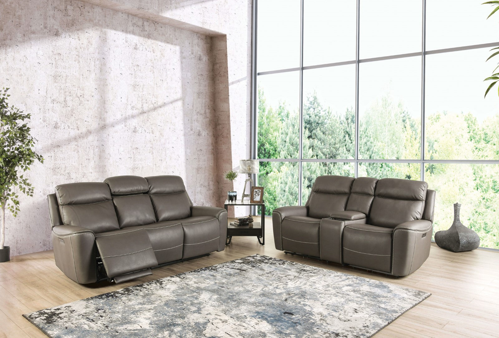 Artemia Gray Power Reclining Sofa - Ornate Home