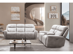 Artemia Light Taupe Power Reclining Sofa & Loveseat - Ornate Home