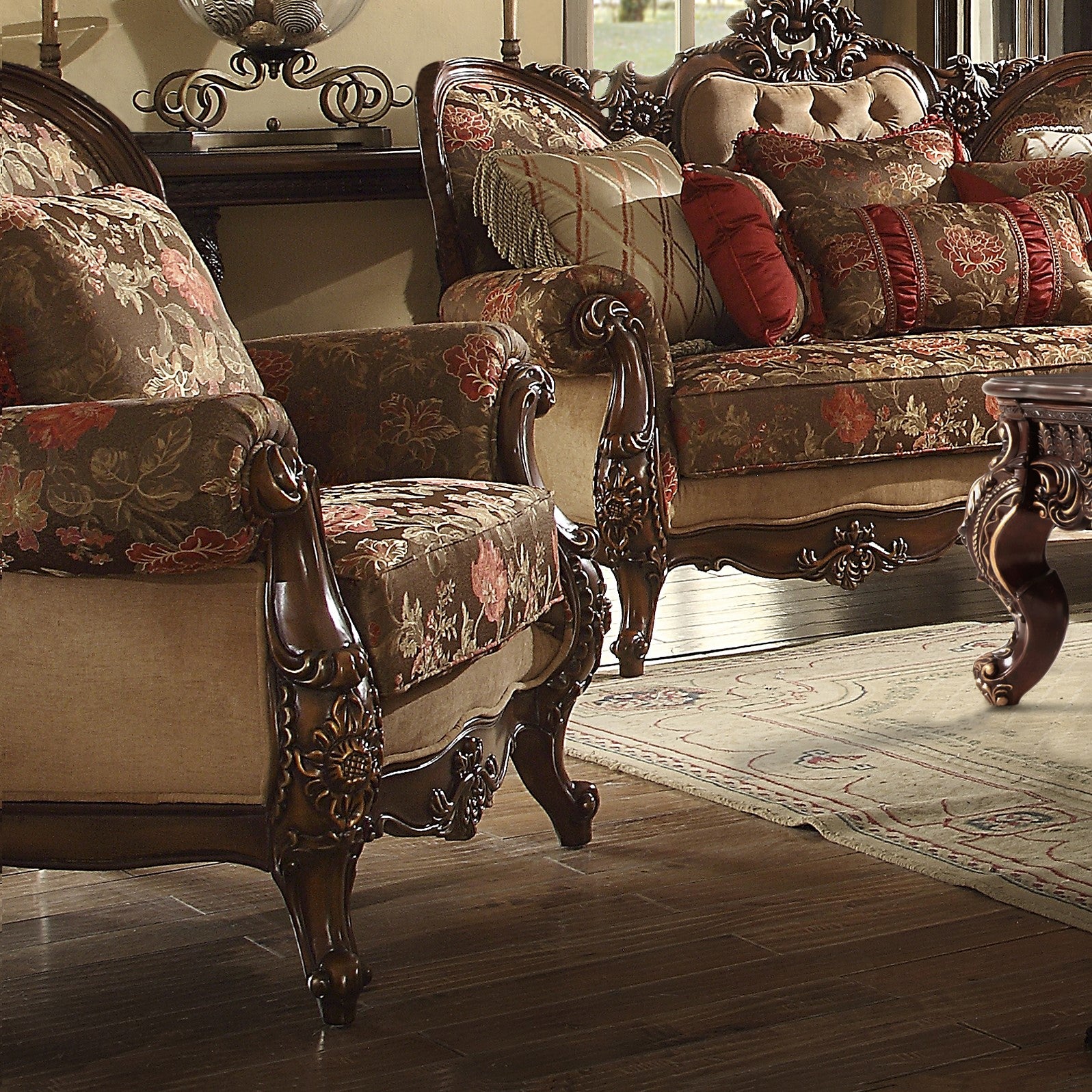 Artemis Dark Cherry Mohagany Chair / HD-C39 - Ornate Home