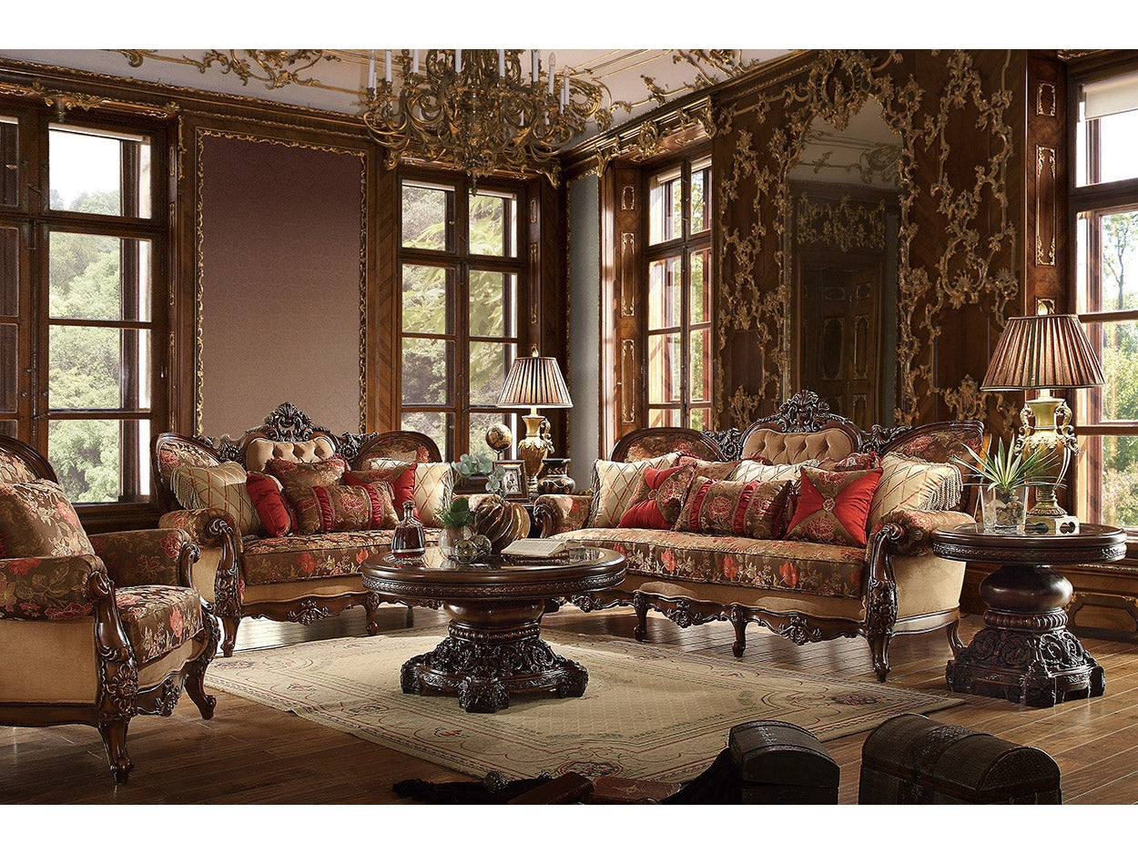 Artemis Dark Cherry Mohagany Loveseat / HD-L39 - Ornate Home