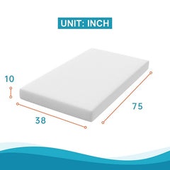 Artemisia White 10" Twin Memory Foam Mattress - Ornate Home