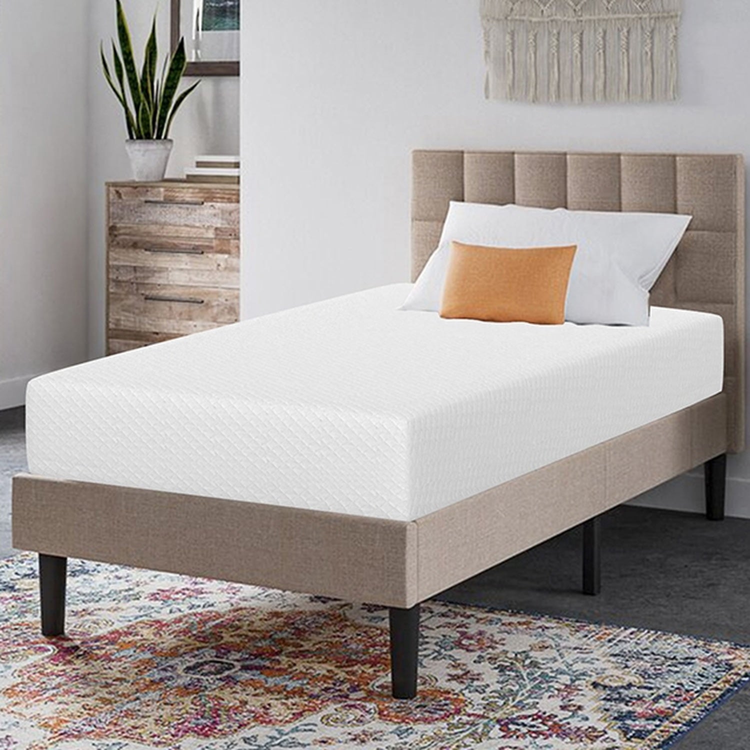 Artemisia White 10" Twin XL Memory Foam Mattress - Ornate Home