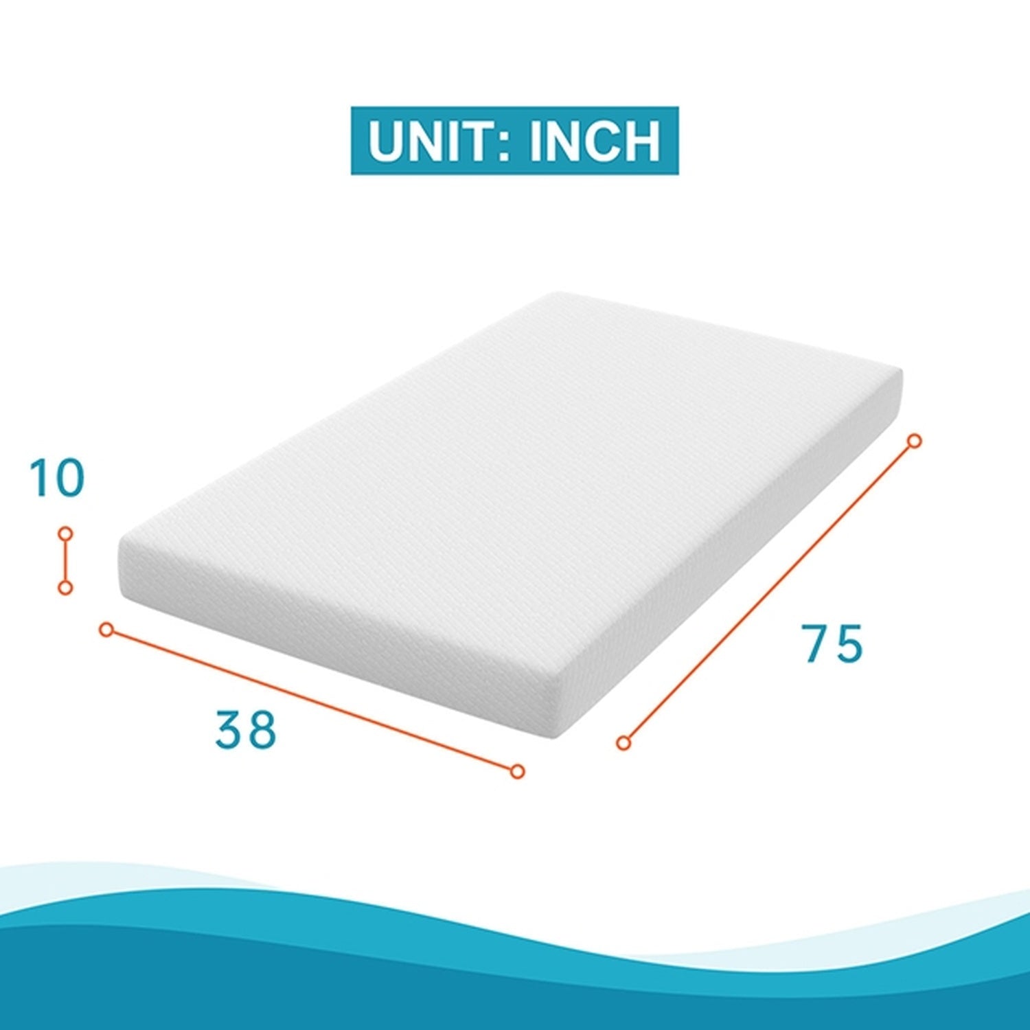 Artemisia White 10" Twin XL Memory Foam Mattress - Ornate Home