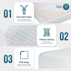 Artemisia White 6" Queen Memory Foam Mattress - Ornate Home