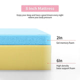 Artemisia White 8" Full Memory Foam Mattress - Ornate Home