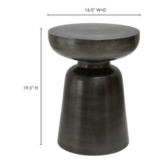 Arthur Antique Nickel Accent Table - Ornate Home