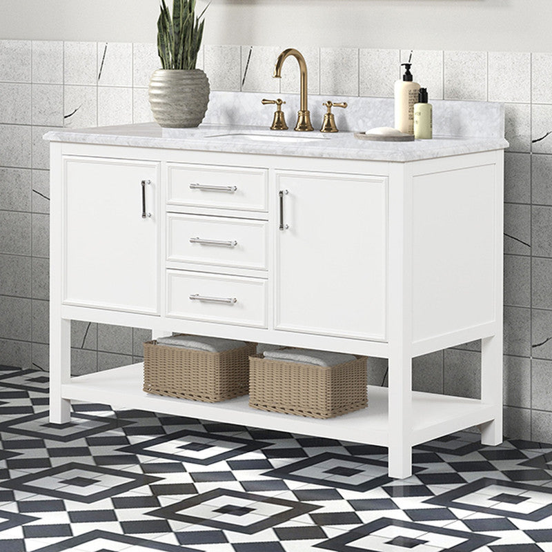 Arthur White 48" Vanity with Top/ Sink - Ornate Home