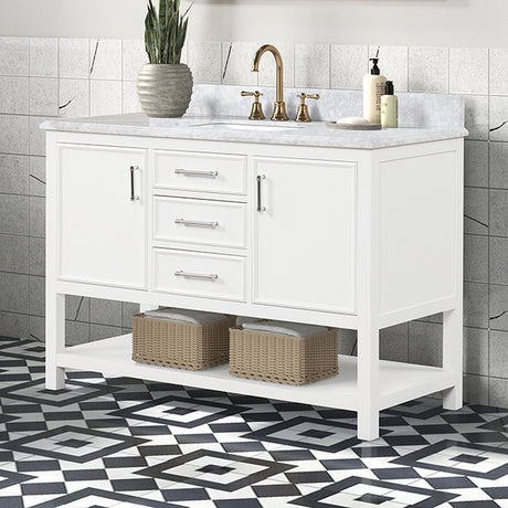 Arthur White 48" Vanity with Top/ Sink - Ornate Home