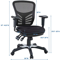 Articulate Black Mesh Office Chair - Ornate Home