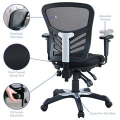 Articulate Black Mesh Office Chair - Ornate Home