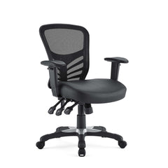 Articulate Black Vinyl Office Chair - Ornate Home