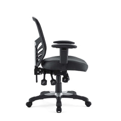 Articulate Black Vinyl Office Chair - Ornate Home