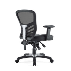 Articulate Black Vinyl Office Chair - Ornate Home