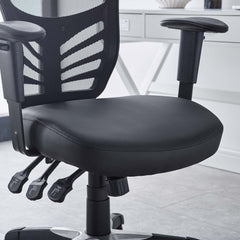 Articulate Black Vinyl Office Chair - Ornate Home