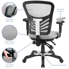 Articulate Gray Mesh Office Chair - Ornate Home