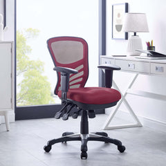 Articulate Red Mesh Office Chair - Ornate Home