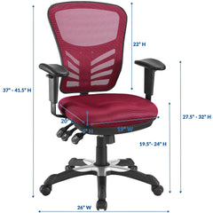 Articulate Red Mesh Office Chair - Ornate Home
